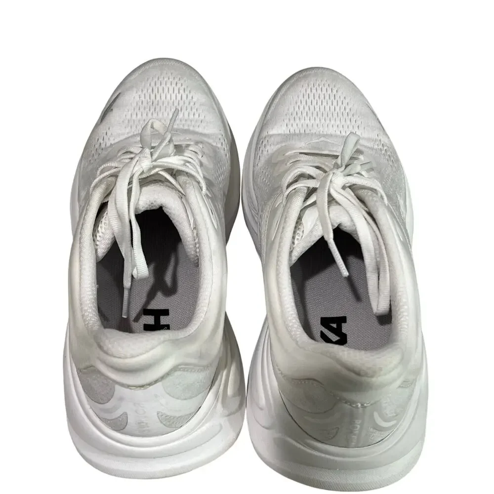 HOKA One One Bondi 9 Women’s 8 B White Running Walking Shoes 1162012 WWH